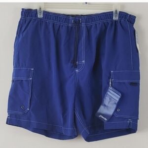ST. JOHN'S BAY Men's Blue Swim Trunks Size XL Brand New
